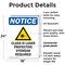 Signmission Radiation & Laser Sign, 24 in H x 18 in W, Plastic, Rectangle OS-2PACK-NS-P-1824-V-10605 - alternate 6